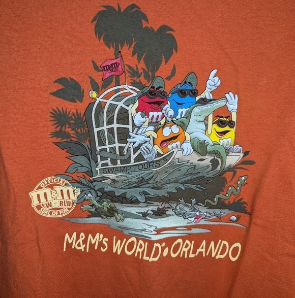 Vintage M&M world Orlando Florida Airboat Crocodile snake frog funny youth Large - Picture 3 of 5